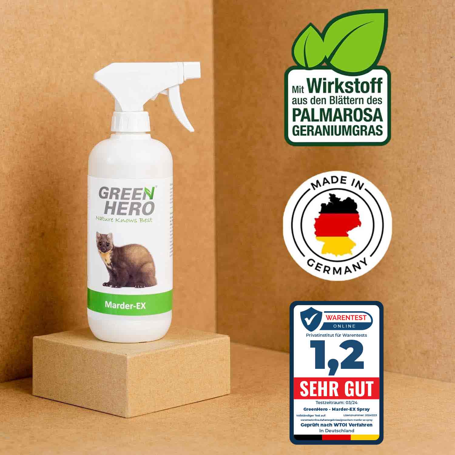 GreenHero Marder-Ex Spray gegen Marderverbiss